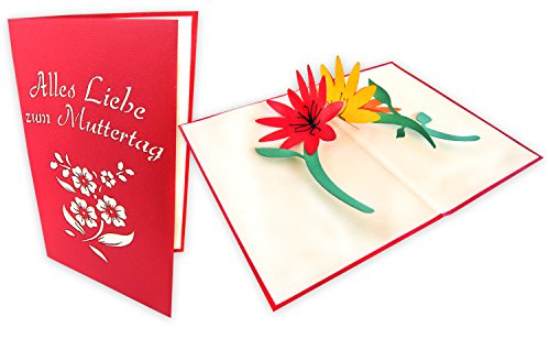 Muttertagskarte mit 3D Blumen Motiv Alles Liebe zum Muttertag handgefertigt, 3D Pop up Karte, Grußkarte, Muttertagsgeschenk, Geschenk zum Muttertag, Muttertag-Karte