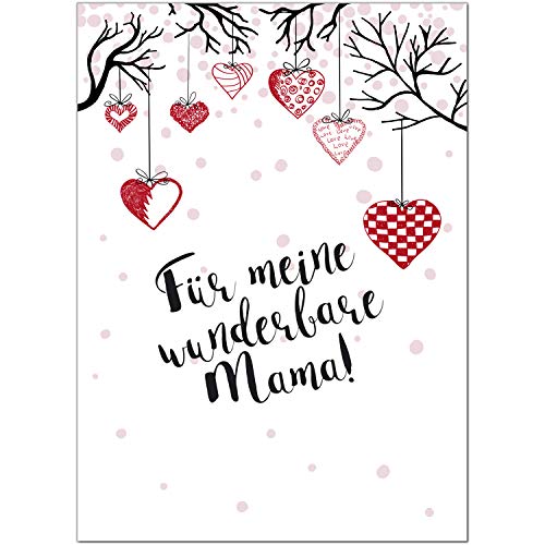 Postkarte Für meine wunderbare Mama/Moderne Karte mit Umschlag/zum Muttertag/für Mama