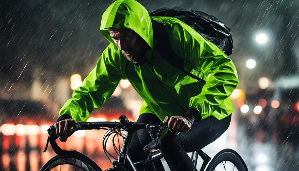 auffällige regenjacke fahrrad
