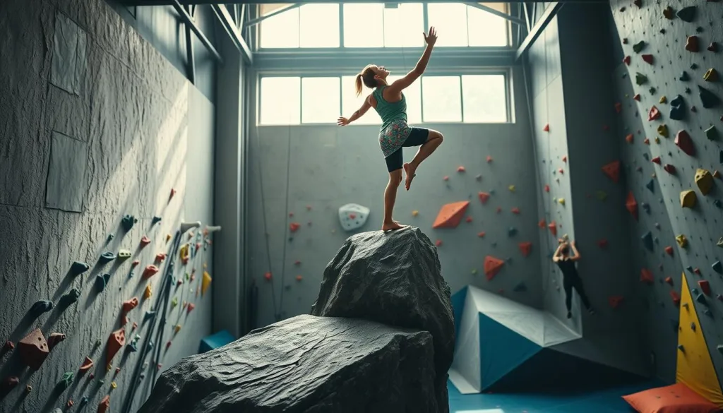 Gleichgewicht verbessern beim Bouldern