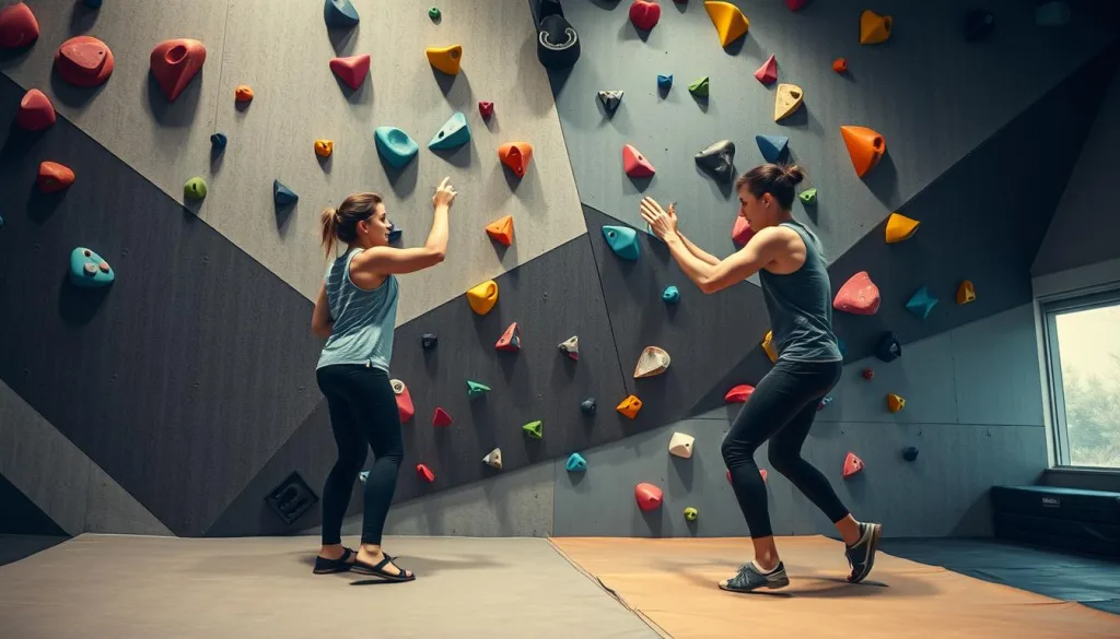 Partnertraining beim Bouldern