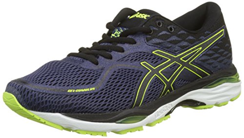 ASICS Herren Gel-cumulus 19 Laufschuhe, Blau (Indigo Blue/black/safety Yellow 4990), 46 EU