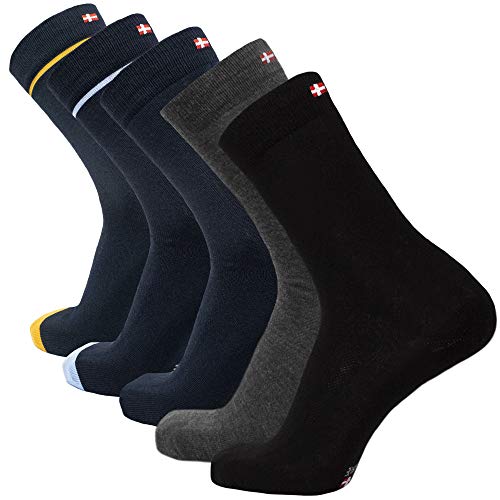 DANISH ENDURANCE Merinowolle Socken (Schwarz - 3 Paare, EU 43-47)