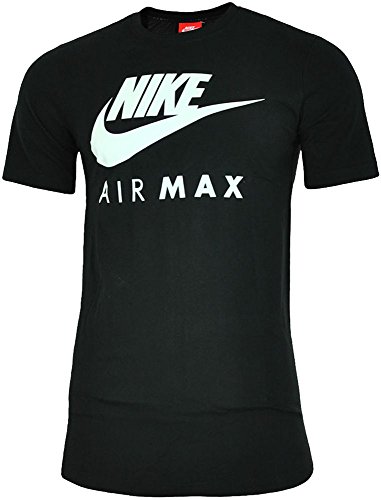 NEU Nike Herren Markenzeichen Designer Fitness Gym Rundhals Air Max T-shirt S-2XL - Herren, Schwarz, L