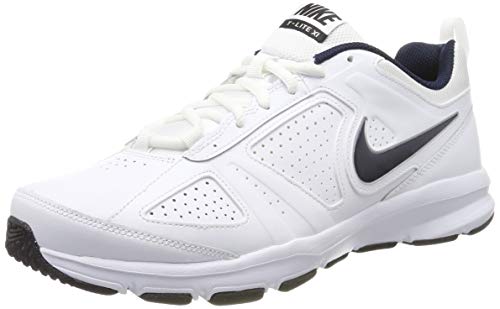 Nike Herren T-Lite Xi Low-Top, Weiß (White/Obsidian-Black-Metallic Silver 101), 43 EU